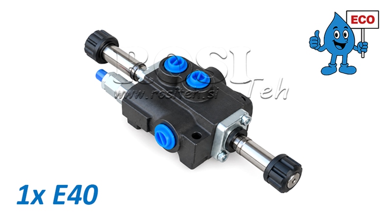 HYDRAULICKÝ ELEKTROMAGNETICKÝ VENTIL (BEZ CÍVEK) – 1-SEKČNÍ ROZVADĚČ 1xE40 ECO