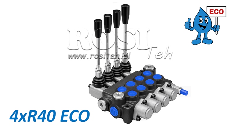HYDRAULICKÝ RUČNÍ VENTIL – 4-SEKČNÍ ROZVADĚČ 4xR40 ECO