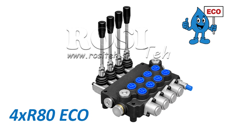 HYDRAULICKÝ RUČNÍ VENTIL – 4-SEKČNÍ ROZVADĚČ 4xR80 ECO