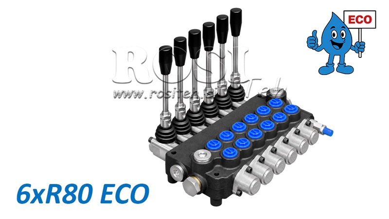 HYDRAULICKÝ RUČNÍ VENTIL – 6-SEKČNÍ ROZVADĚČ 6xR80 ECO
