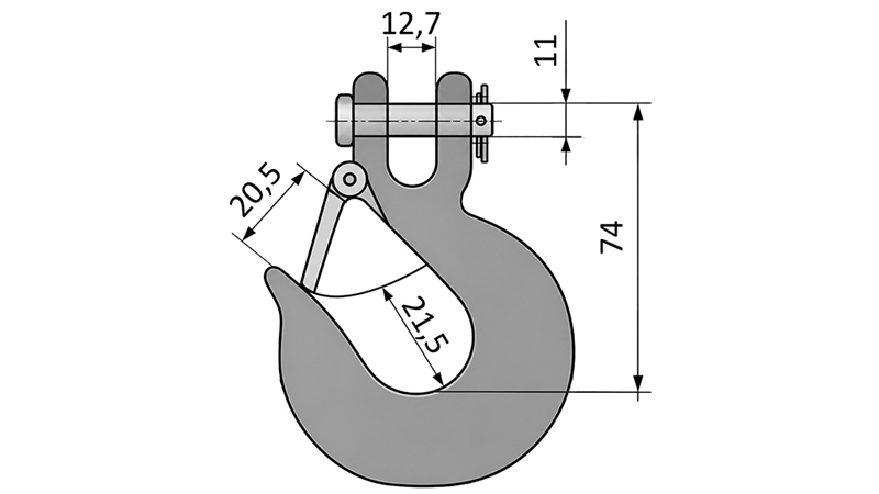 HÁK S POJISTKOU - 2000 KG