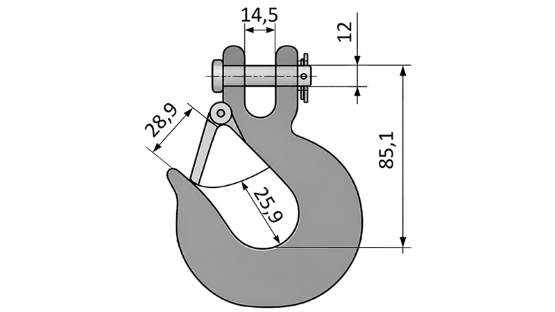 HÁK S POJISTKOU - 3000 KG