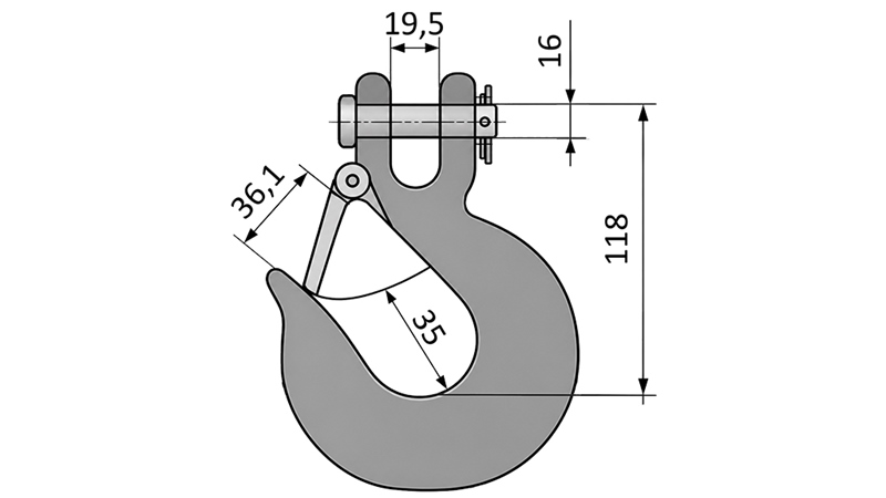 HÁK S POJISTKOU - 5000 KG