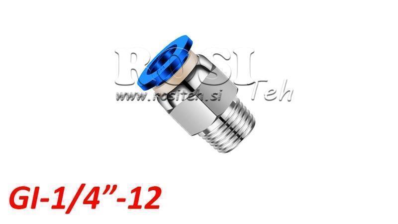 PNEUMATIC PLUG STRAIGHT CONNECTION TPA WITH THREAD GI-014-12
