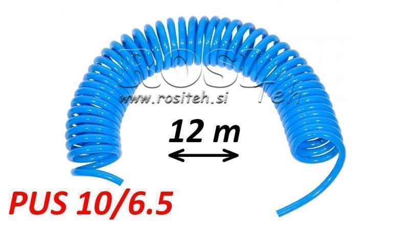 PUS 10/6.5 12m UNASSEMBLED BLUE AIR SPIRAL HOSE