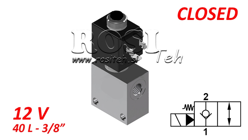 2-CESTNÝ VENTIL 3/8 (NC) 12V - 40LIT