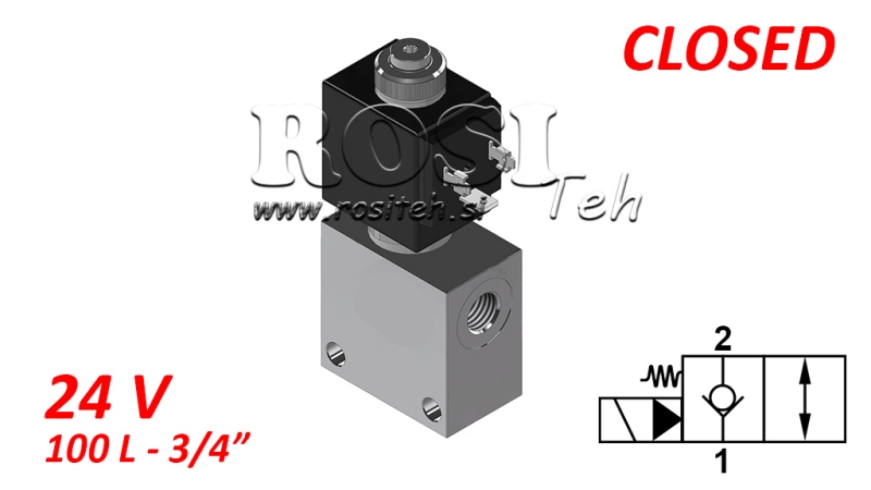 2-CESTNÝ VENTIL 3/4 (NC) 24V - 120LIT