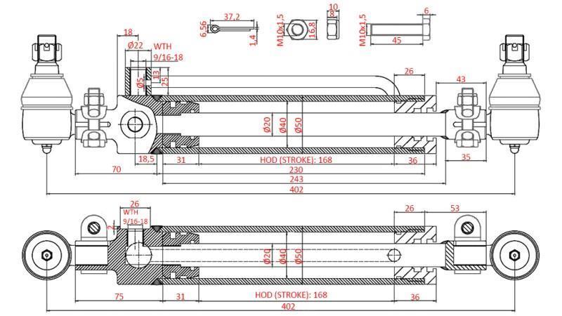 HYDRAULICKÝ ŘÍDÍCÍ CYLINDR Cs RÝPADLO