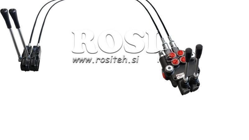 JOYSTICK DVOJNA ROČICA 3 met. HIDRAVLIČNI VENTIL 2xP40 lit.
