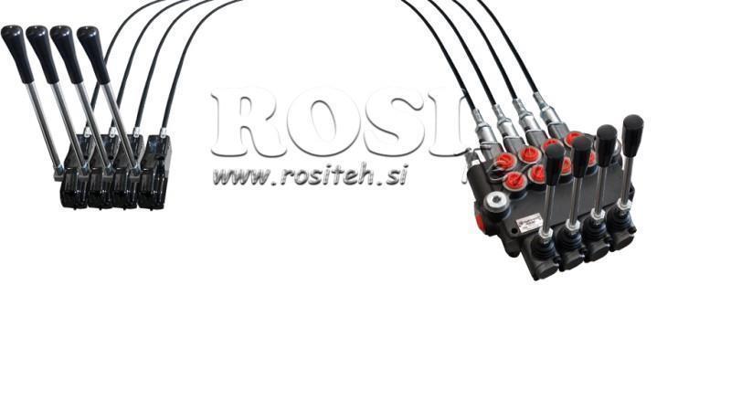 JOYSTICK DVOJNA ROČICA 1 met. HIDRAVLIČNI VENTIL 4xP40 lit.