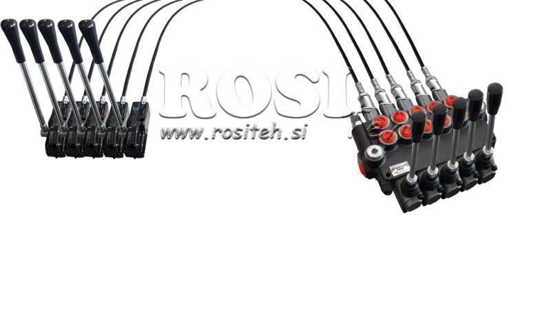 JOYSTICK DVOJNA ROČICA 3 met. HIDRAVLIČNI VENTIL 5xP40 lit.
