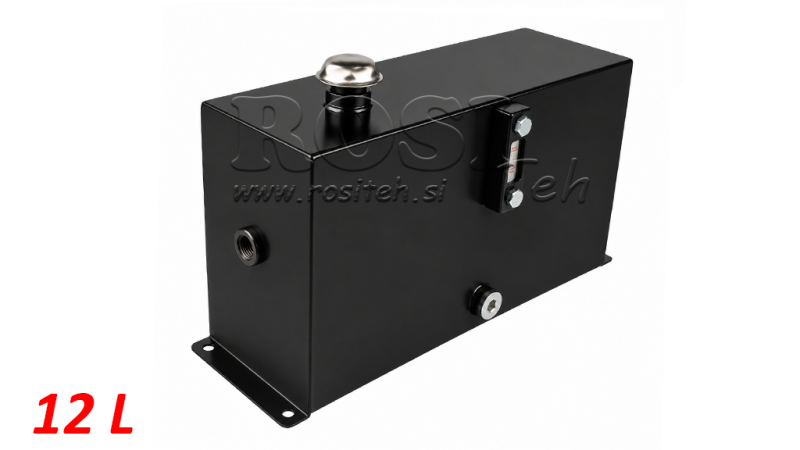 METAL TANK 12 LITER CUBE 255X155X450MM COMPLETE WITH EQUIPMENT