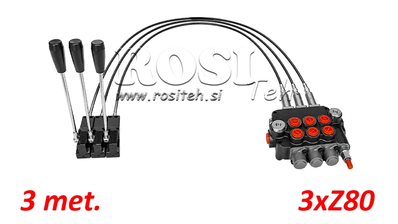 KIT 3xZ80 + JOYSTICK 1 POZICE L3000