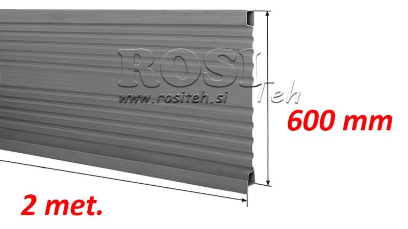 BOČNÍ PANEL TRAILERU 2 MET. - VÝŠKA 600 MM