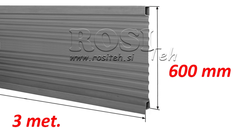 BOČNÍ PANEL TRAILERU 3 MET. - VÝŠKA 600 MM