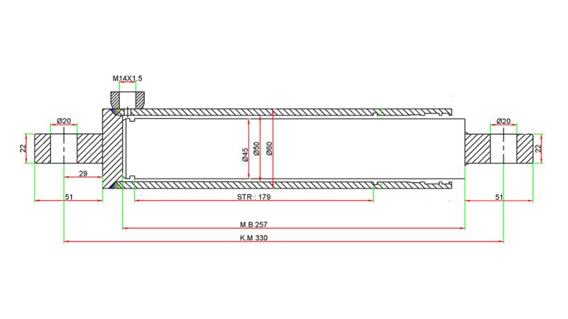 HYDRAULICKÝ ŘÍDÍCÍ VÁLEC SAME OEM-255.6342.4