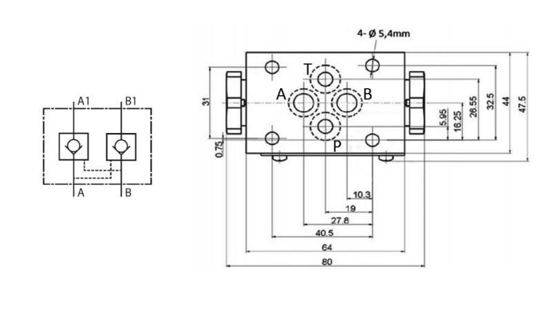 CHECK VALVE CETOP 3 (AinB)