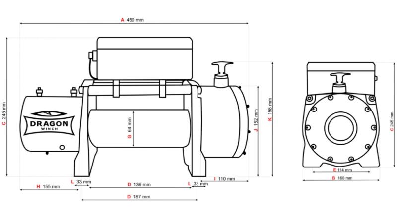 12 V ELEKTRICKÝ VYŤAHOVACÍ PŘÍSTROJ DWM 10000 HD - 4536 kg