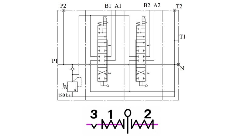 RUČNÍ HYDRAULICKÝ VENTIL MONOBLOK 2xZ80 + PLOVOUCÍ FUNKCE