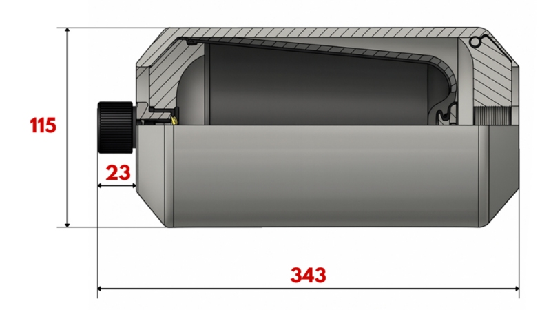 HYDRAULIC ACCUMULATOR 2,2 LIT - M18x1,5