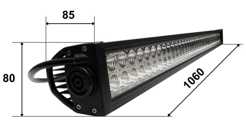 LED DELOVNA SVETILKA - LUČ 80 LED 240W 12V-24V COMBO 106cm MEGA