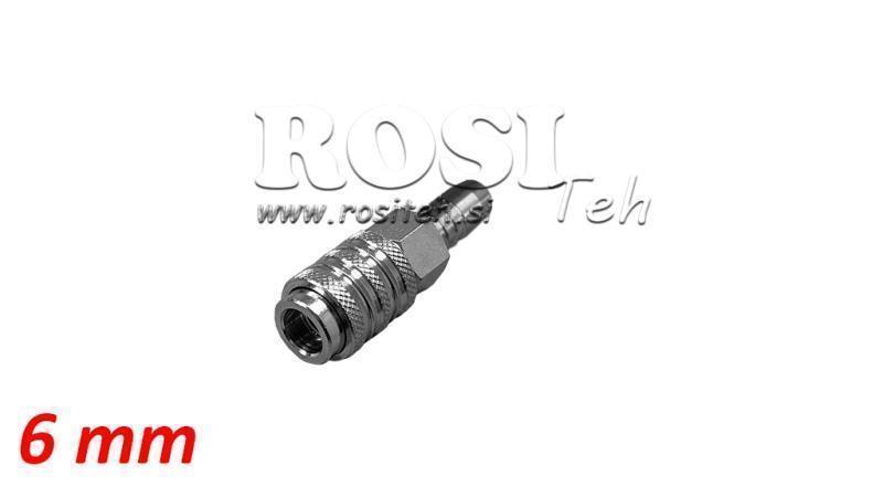 PNEUMATICKÉ RYCHLOUPÍNACÍ KONEKTOR ŽENSKÝ SPRUCE 6mm - DN7.2