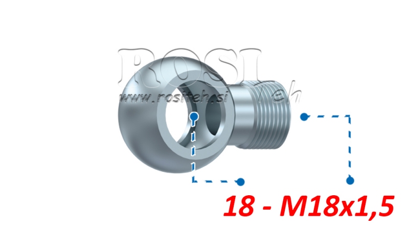 HIDRAVLIČNI PRIKLJUČEK OČESNI M18x1,5-18