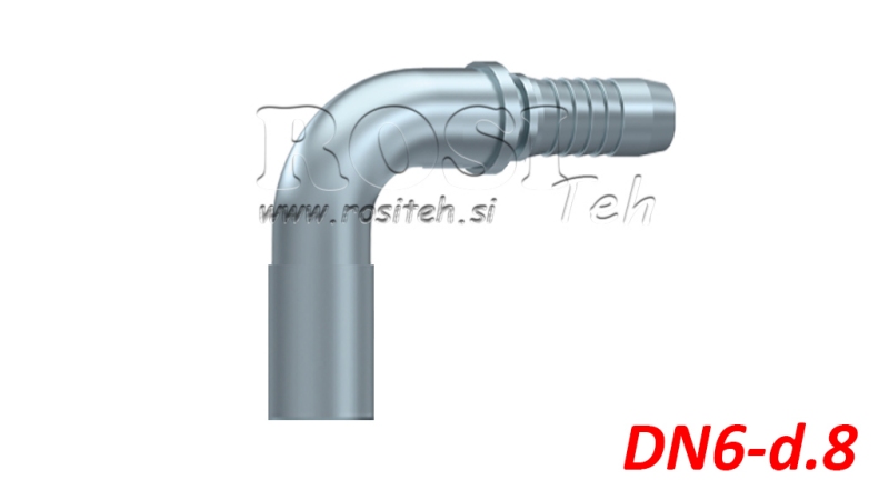 HYDRAULIC FITTING HOSE TRANSITION ELBOW 90° DN6-D.8