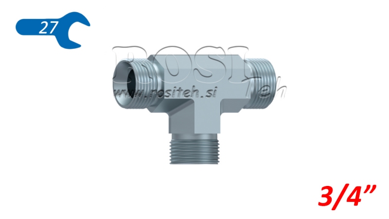 HYDRAULICKÉ T BSP MUŽSKÉ-MUŽSKÉ 3/4