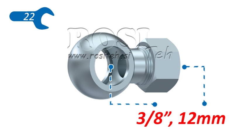 KOVOVÁ HADICE BANJO 3/8 S MATKOU
