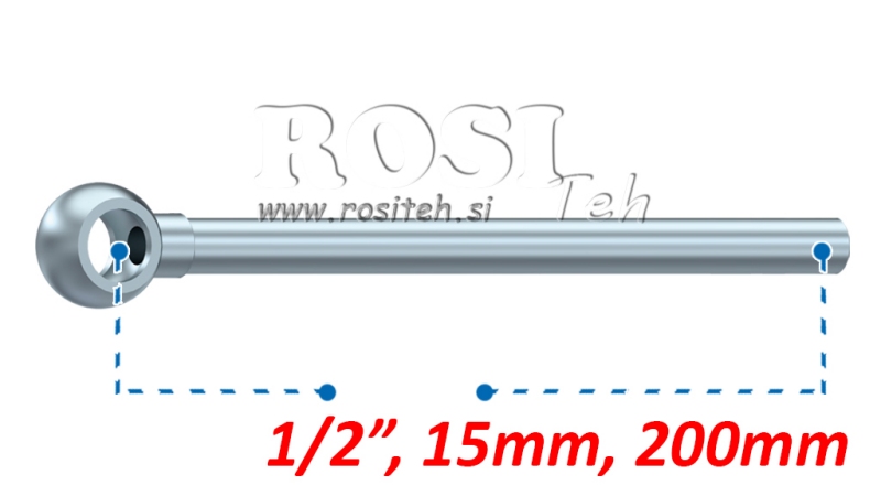 KOVOVÁ BANJO TRUBKA 15MM 1/2 200MM