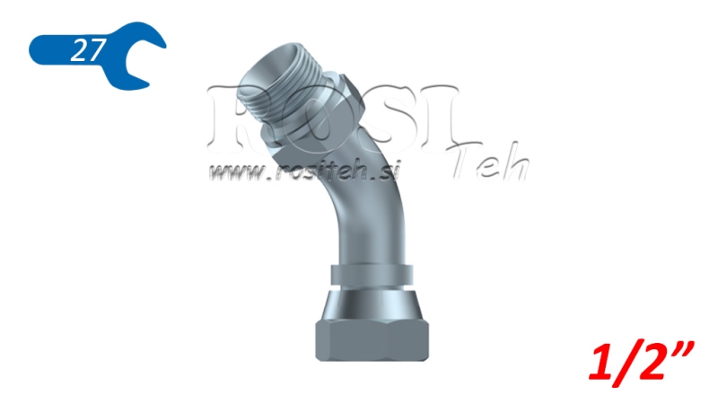 HYDRAULIC ELBOW 45° BSP MALE-FEMALE 1/2