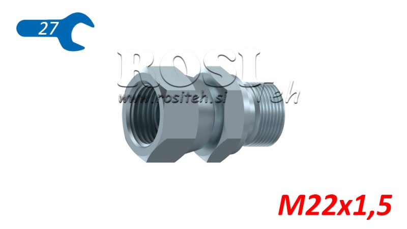 HIDRAVLIČNI DVOVIJAČNIK VRTLJIVA MATICA M22x1,5