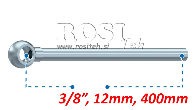 KOVINSKA CEV BANJO 12mm 3/8 400mm
