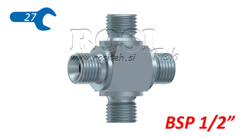 HIDRAVLIČNI KRIŽNI PRIKLJUČEK MOŠKI BSP 1/2