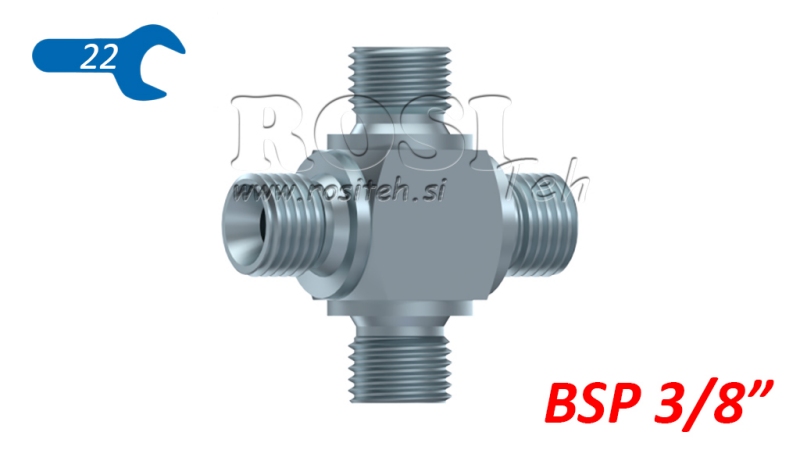 HIDRAVLIČNI KRIŽNI PRIKLJUČEK MOŠKI BSP 3/8