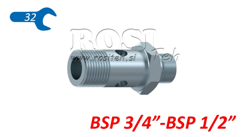 HIDRAVLIČNI VOTLI VIJAK BANJO BSP3/4 S PODALJŠANIM NAVOJEM BSP1/2