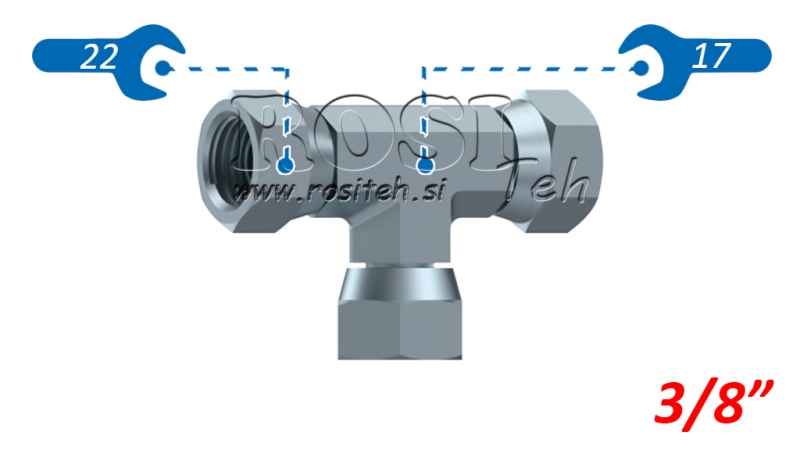 HYDRAULICKÝ T-KUS S OTOČNOU MATKOU BSP 3/8