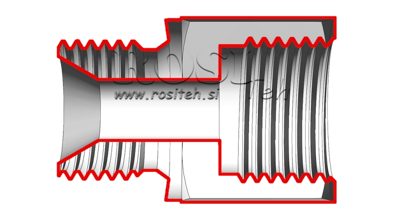 HIDRAVLIČNI ADAPTER MOŠKI-ŽENSKI 18x1,5 - 3/8