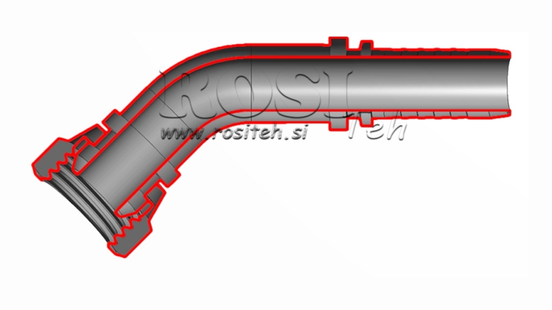 HIDRAVLIČNI PRIKLJUČEK BSP ŽENSKI KOLENO 45° DN10-M16x1,5