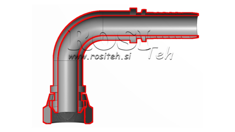 HIDRAVLIČNI PRIKLJUČEK BSP ŽENSKI KOLENO 90° DN10-M18x1,5