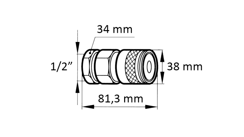 HITRA SPOJKA BAGER FFH ŽENSKA 1/2