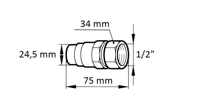 HITRA SPOJKA BAGER FFH MOŠKA 1/2