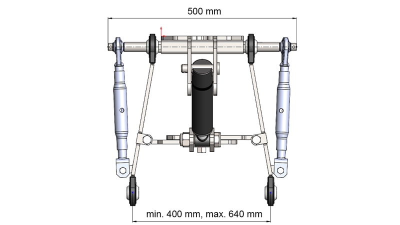 PŘEDNÍ HYDRAULIKA TRAKTORU CAT. 1 - ECO PRO TRAKTOR