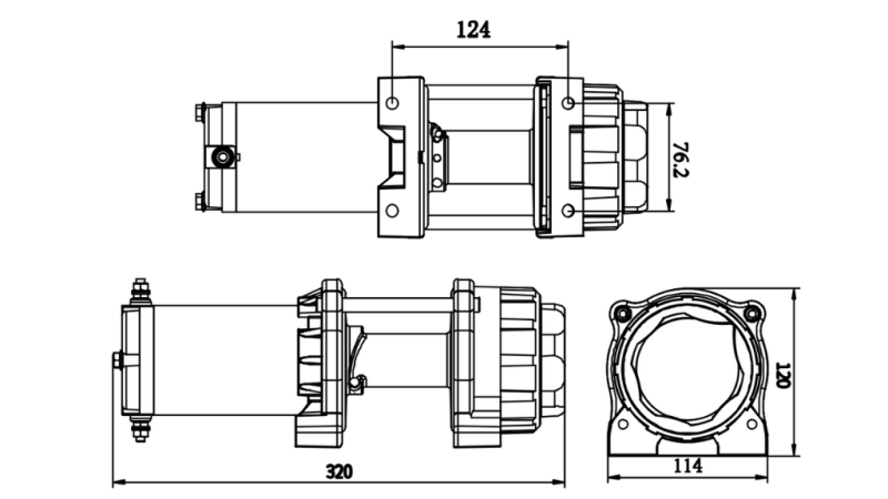 12 V ELEKTRICKÝ NAVIJÁK RS-3500 - 1585 kg - SYNTETICKÉ LANO - ECO
