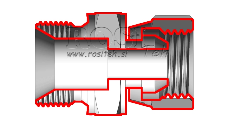 HIDRAVLIČNI REDUCIR VRTLJIVA MATICA BSP3/8 - BSP1/2