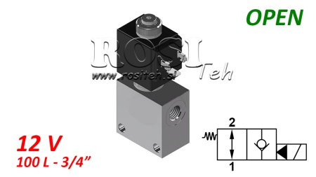 2-CESTNÝ VENTIL 3/4 (NO) 12V - 120LIT
