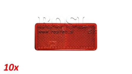 OBDLOUHÝ REFLEKTOR ČERVENÝ 105X48 (10KS)