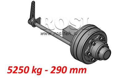 PŮL-OS S BRZDAMI 5.250 KG L.290 MM