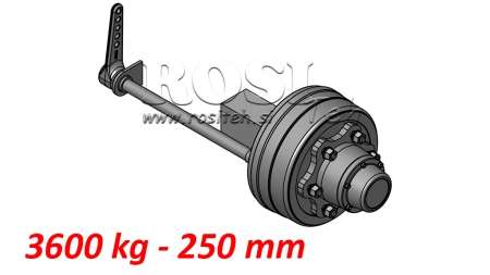 POLOOS S BRZDAMI 3.600 KG D.250 MM